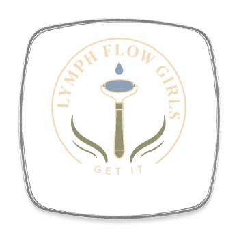 Lymphsystem Lymphdrainage Wellness Geschenk - Viereckiger Kühlschrankmagnet - Weiß - Vorne