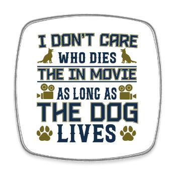 Dog Lives Film Lustiges Hundeliebhaber-Merch - Viereckiger Kühlschrankmagnet - Weiß - Vorne