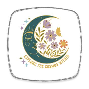 Spirituality Explore The Cosmos Within Meditation - Square fridge magnet - white - Front