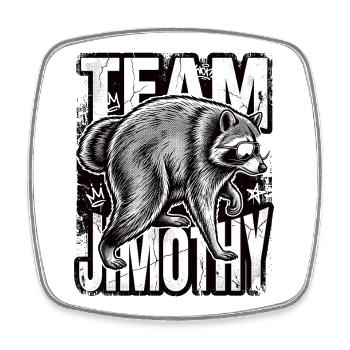 Jimothy Équipe Drôle de Raton Laveur Viral Jimothy - Magnet carré - blanc - Devant