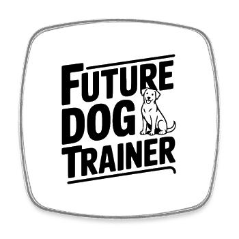 Future Dog Trainer - Square fridge magnet - white - Front