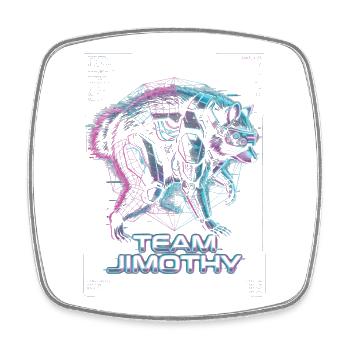 Jimothy Équipe Drôle de Raton Laveur Viral Jimothy - Magnet carré - blanc - Devant