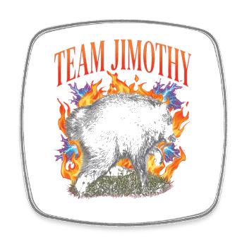 Jimothy Équipe Drôle de Raton Laveur Viral Jimothy - Magnet carré - blanc - Devant