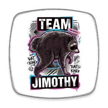 Jimothy Équipe Drôle de Raton Laveur Viral Jimothy - Magnet carré - blanc - Devant