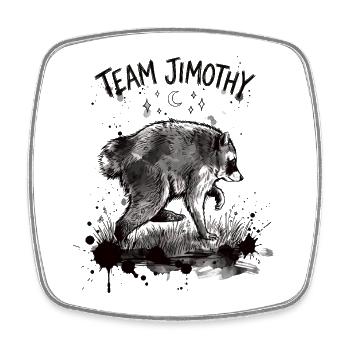 Jimothy Équipe Drôle de Raton Laveur Viral Jimothy - Magnet carré - blanc - Devant