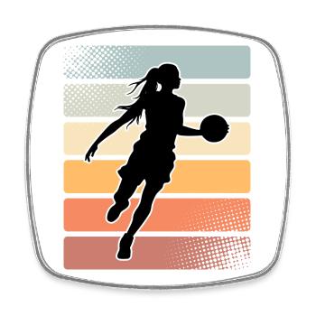 Basketball Basketball Women Basketball - Square fridge magnet - white - Front