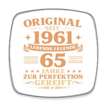 Original Baujahr 1961 geboren 65. Geburtstag - Viereckiger Kühlschrankmagnet - Weiß - Vorne