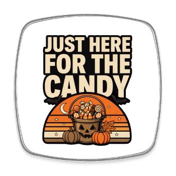 Bonbons d’Halloween – Juste là pour les bonbons - Magnet carré - blanc - Devant