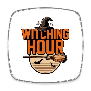 Witch Halloween – Witching Hour - Square fridge magnet - white - Front