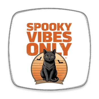 Black Cat Halloween – Ambiances Effrayantes Uniquement - Magnet carré - blanc - Devant