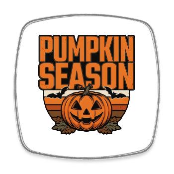Kürbis-Halloween – Kürbissaison - Viereckiger Kühlschrankmagnet - Weiß - Vorne