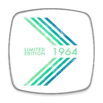 Édition limitée 1964 Anniversaire masculin féminin - Magnet carré - blanc - Devant