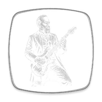 James A Guitar - Square fridge magnet - white - Front