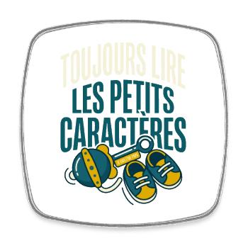 Futur Papa Humour Petits Caractères - Magnet carré - blanc - Devant