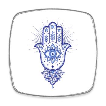 Spirituality Sacred Geometry Lotus Flower Zen - Square fridge magnet - white - Front