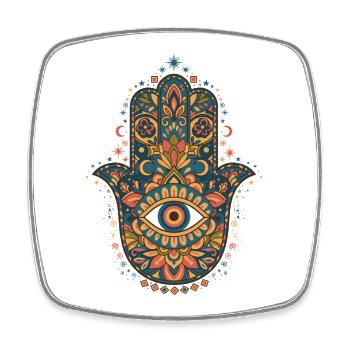Spirituality Sacred Geometry Zen Symbol - Square fridge magnet - white - Front