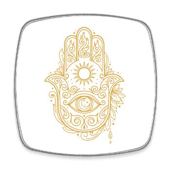 Spirituality Sacred Geometry Faith Symbol Zen - Square fridge magnet - white - Front