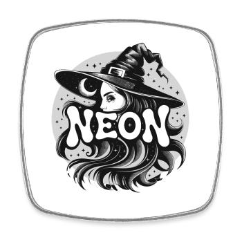 Mystic Witch With Moon And Stars Magical - Square fridge magnet - white - Front