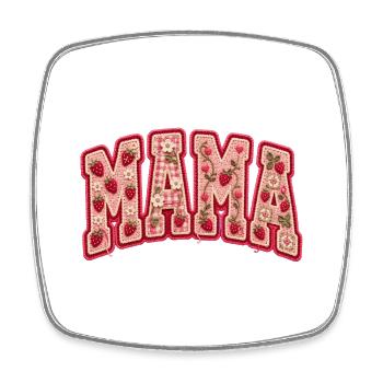 Mama Mama Mama Muttertag - Viereckiger Kühlschrankmagnet - Weiß - Vorne