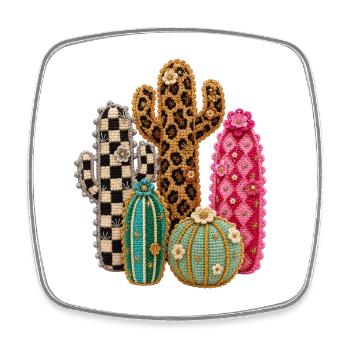 Cactus Garden Cactus - Square fridge magnet - white - Front