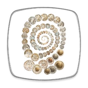 Coin Collector Numismatics Coin Collecting - Square fridge magnet - white - Front