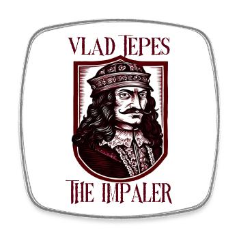 Vlad Tepes The Impaler Shield - Square fridge magnet - white - Front