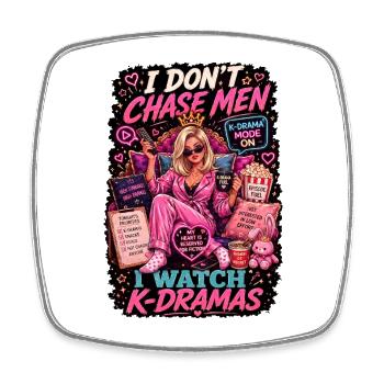 I Don't Chase Men – K-Drama-Fan - Viereckiger Kühlschrankmagnet - Weiß - Vorne