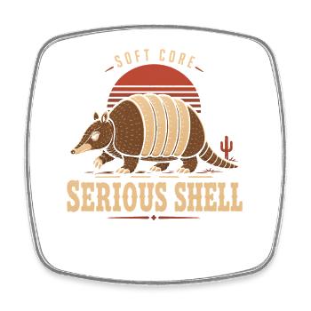 Armadillo Drôle Armadillo Texas - Magnet carré - blanc - Devant