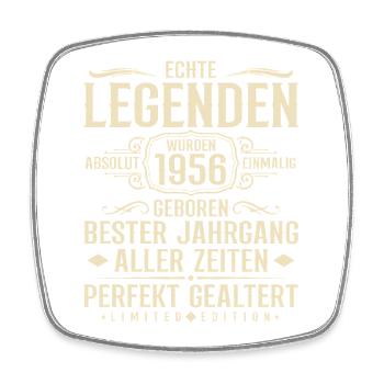 Jahrgang 1956 Geburtstag Absolut Einmalig - Viereckiger Kühlschrankmagnet - Weiß - Vorne