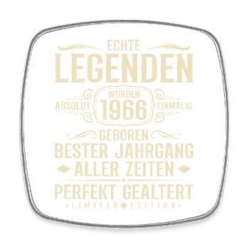 Jahrgang 1966 Geburtstag Absolut Einmalig - Viereckiger Kühlschrankmagnet - Weiß - Vorne
