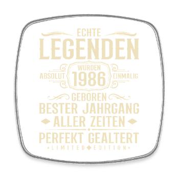 Jahrgang 1986 Geburtstag Absolut Einmalig - Viereckiger Kühlschrankmagnet - Weiß - Vorne