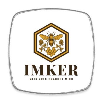 Imker Mein Volk Braucht Mich Imkerei Bienen - Viereckiger Kühlschrankmagnet - Weiß - Vorne