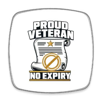Proud Veteran sans expiration, Veteran Pride Military Se - Magnet carré - blanc - Devant