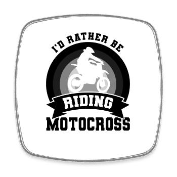 Lustiger Motocross Spruch - Viereckiger Kühlschrankmagnet - Weiß - Vorne