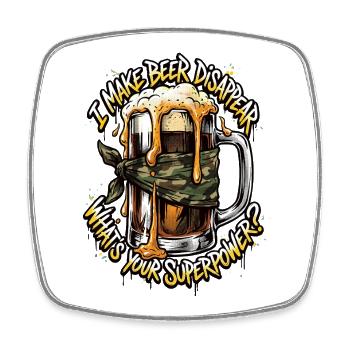 Ich Lasse Bier Verschwinden Craft Beer - Viereckiger Kühlschrankmagnet - Weiß - Vorne
