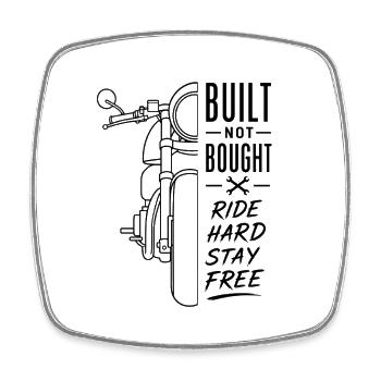 Ride Hard Stay Free Bicycle - Viereckiger Kühlschrankmagnet - Weiß - Vorne