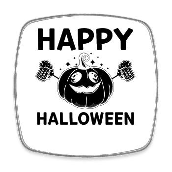 Idées de fête d’Halloween joyeuses - Magnet carré - blanc - Devant