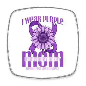 Purple Erinnerung für Mama – Sonnenblume - Viereckiger Kühlschrankmagnet - Weiß - Vorne