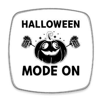 Halloween Mode On Halloween Party - Viereckiger Kühlschrankmagnet - Weiß - Vorne