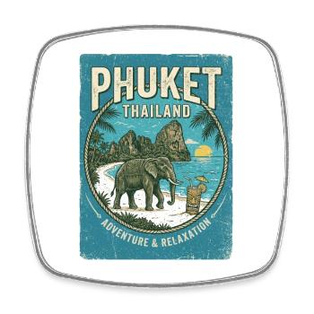 Phuket Thailand - Viereckiger Kühlschrankmagnet - Weiß - Vorne