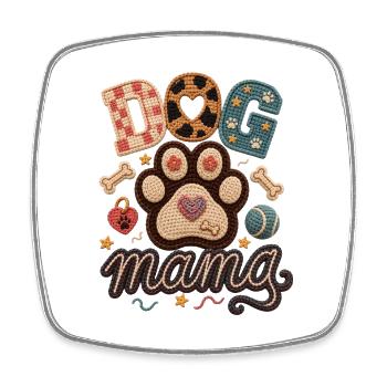 Dog Mom Dogs Mama Heart Dog Paw - Square fridge magnet - white - Front