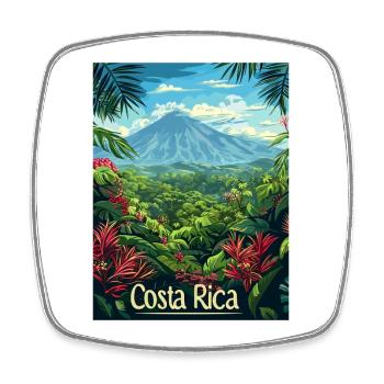 Costa Rica Tropische Landschaft Abenteuer - Viereckiger Kühlschrankmagnet - Weiß - Vorne