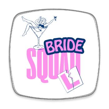 Bride Squad Martini Bash - Viereckiger Kühlschrankmagnet - Weiß - Vorne