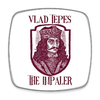 Vlad Tepes Impaler Motiv - Viereckiger Kühlschrankmagnet - Weiß - Vorne
