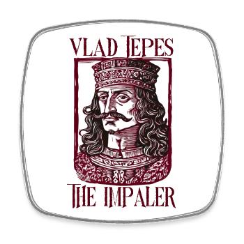 Vlad Tepes The Impaler - Square fridge magnet - white - Front