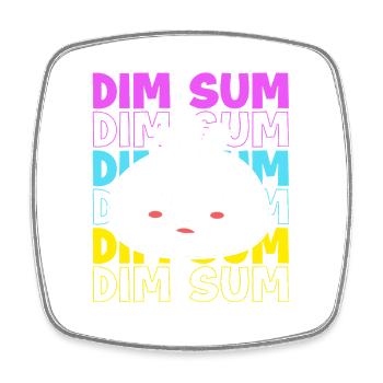 Dim sum - Magnet carré - blanc - Devant