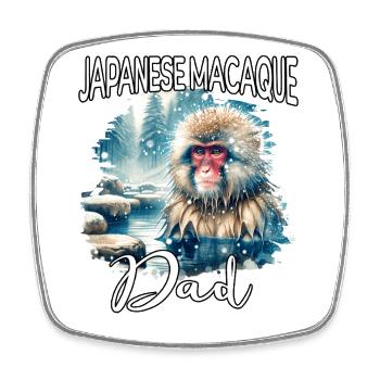 Japanmakak Papa - Viereckiger Kühlschrankmagnet - Weiß - Vorne