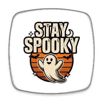 Cute Ghost Halloween – Bleib gruselig - Viereckiger Kühlschrankmagnet - Weiß - Vorne