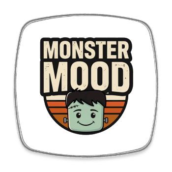 Monstre d’Halloween mignon – Ambiance de monstre - Magnet carré - blanc - Devant