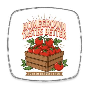 Maison a meilleur goût Tomato Crew - Magnet carré - blanc - Devant